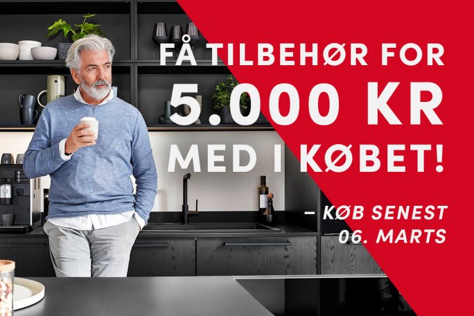 Få tilbehør for 5.000 kr. med i dit køkkenkøb