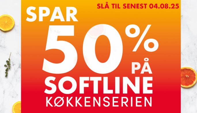 Spar 50 % på Softline-køkkenserien